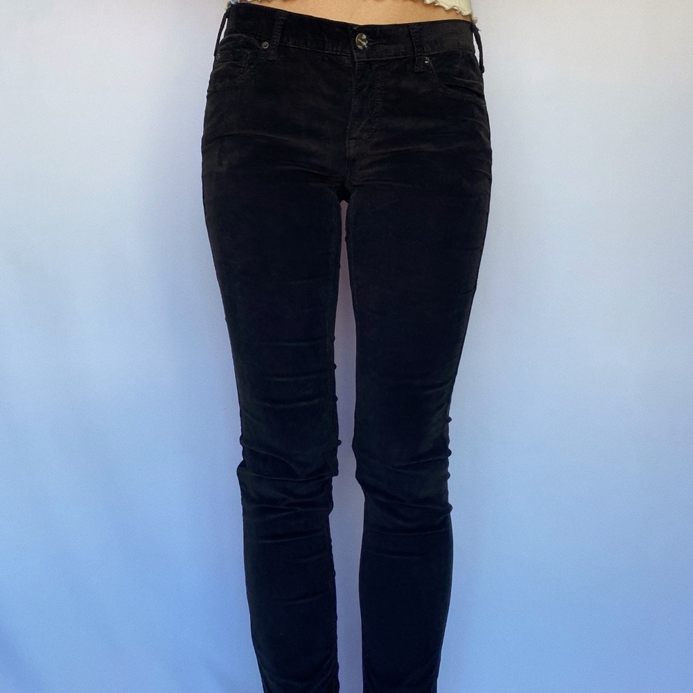 Free People black corduroy jeans